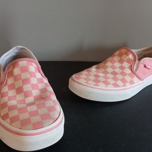 Pink and white vans